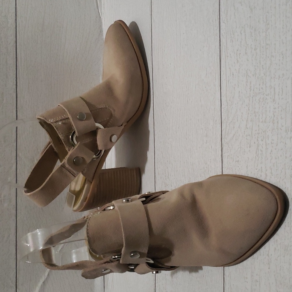 Dolce Vita Beige Slingback Ankle Booties